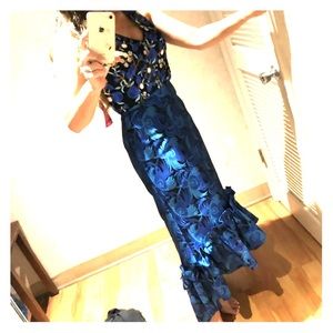 Hi low Peacock inspired Dress